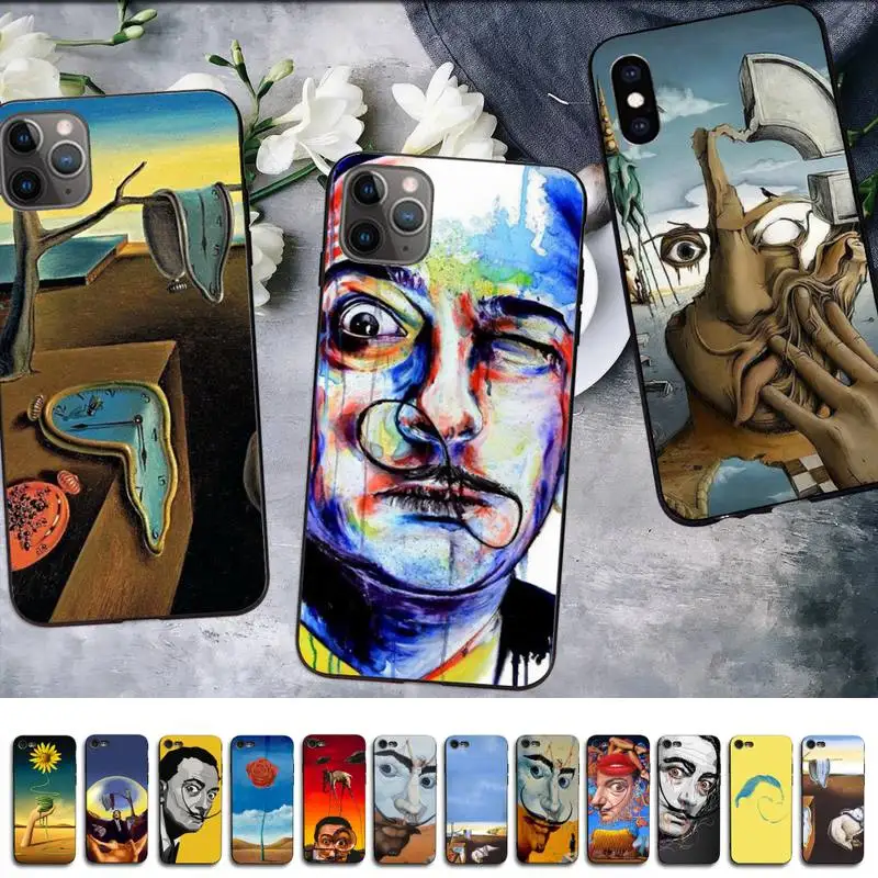 

MaiYaCa Etui Salvador Dali Painting Phone Case for iPhone 11 12 13 mini pro XS MAX 8 7 6 6S Plus X 5S SE 2020 XR case
