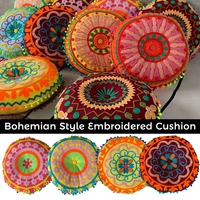 bohemian moroccan cushion ethnic embroidery futon meditation cushion ottoman bay window mat with core home decor floor seat pouf