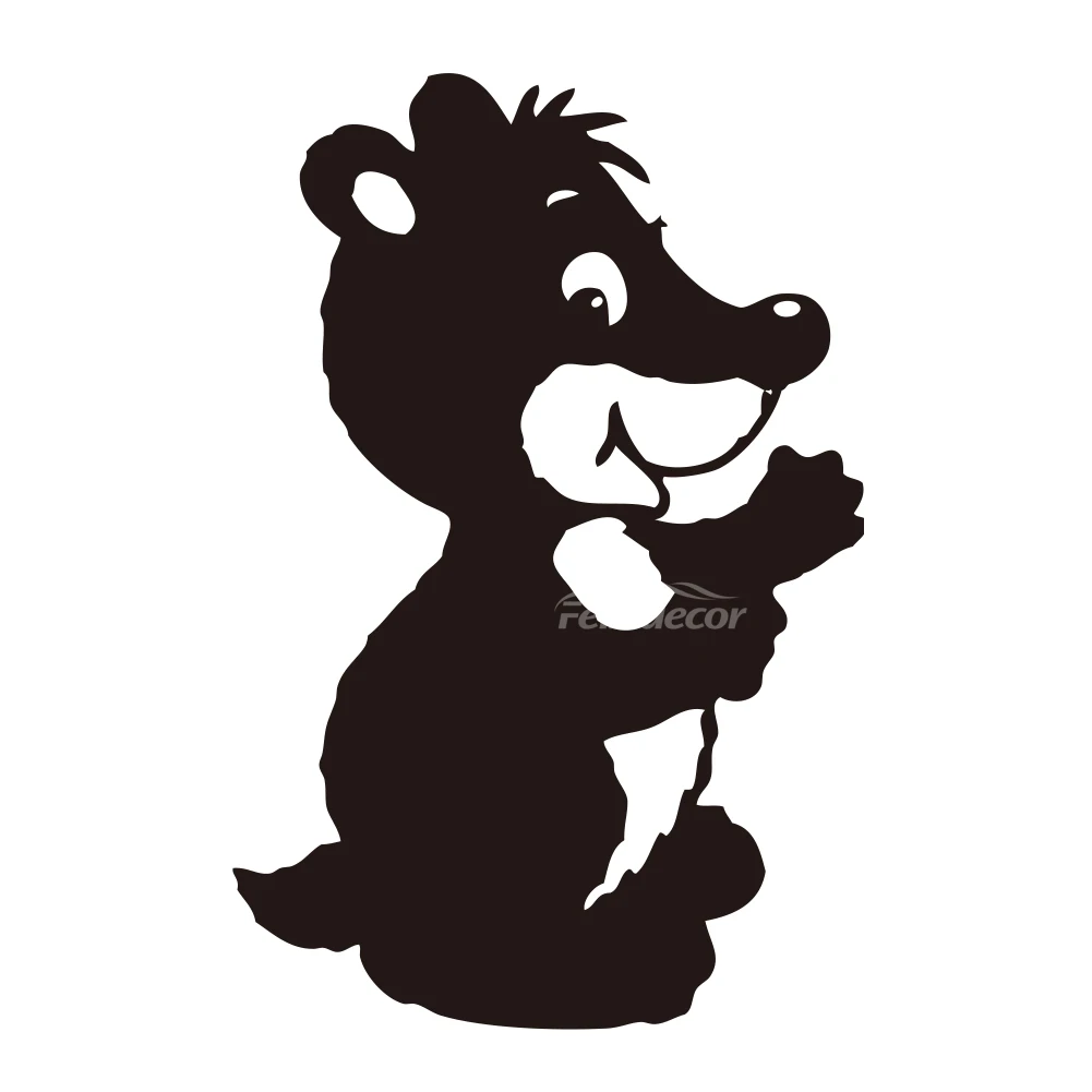 Счастливая родинка держит подбородок вручную Виниловая наклейка на автомобиль