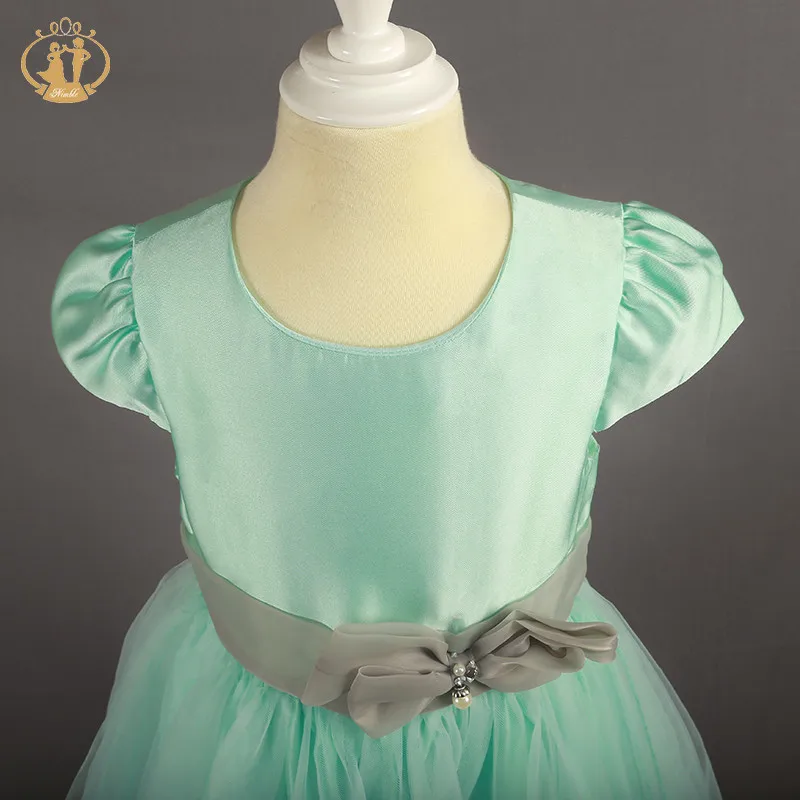 

Nimble Girls clothes Brief Ball Gown O-neck Princess Party Dress Girls Cloth vestidos vestidos kids clothes for girls