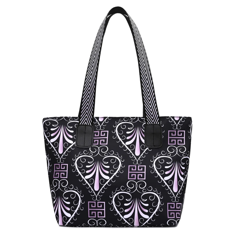 

Flowers Lady Shoulder Bags Fashion Nylon Fabric Women's Crossbody Bags Tote Top-handle Bags