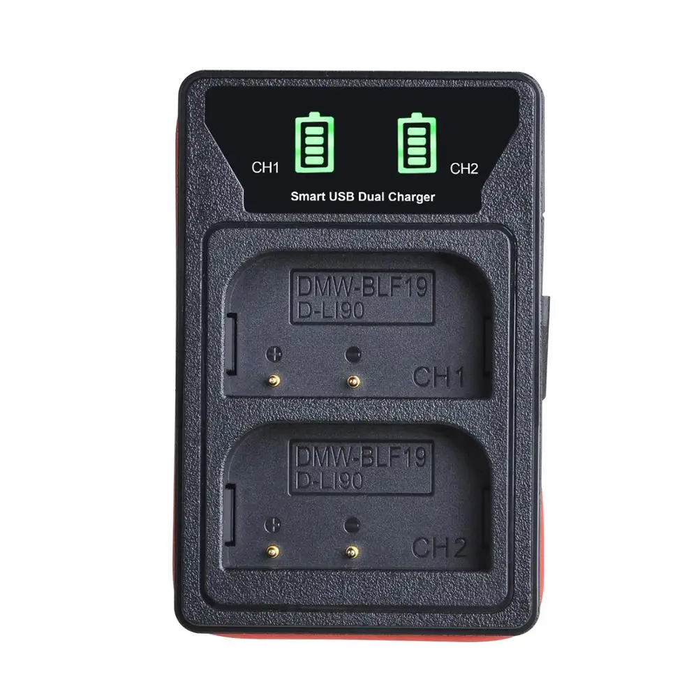 1 шт. DMW BLF19 BLF19E зарядное устройство LED двойное с type C для Panasonic Lumix GH3 GH4 GH5 G9|Зарядные