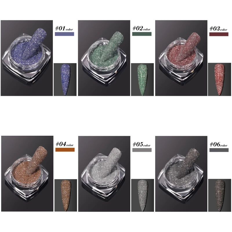 

Kawaii Shiny Golden Acrylic Powder Clear Carving Crystal Polymer 3D Nail Art