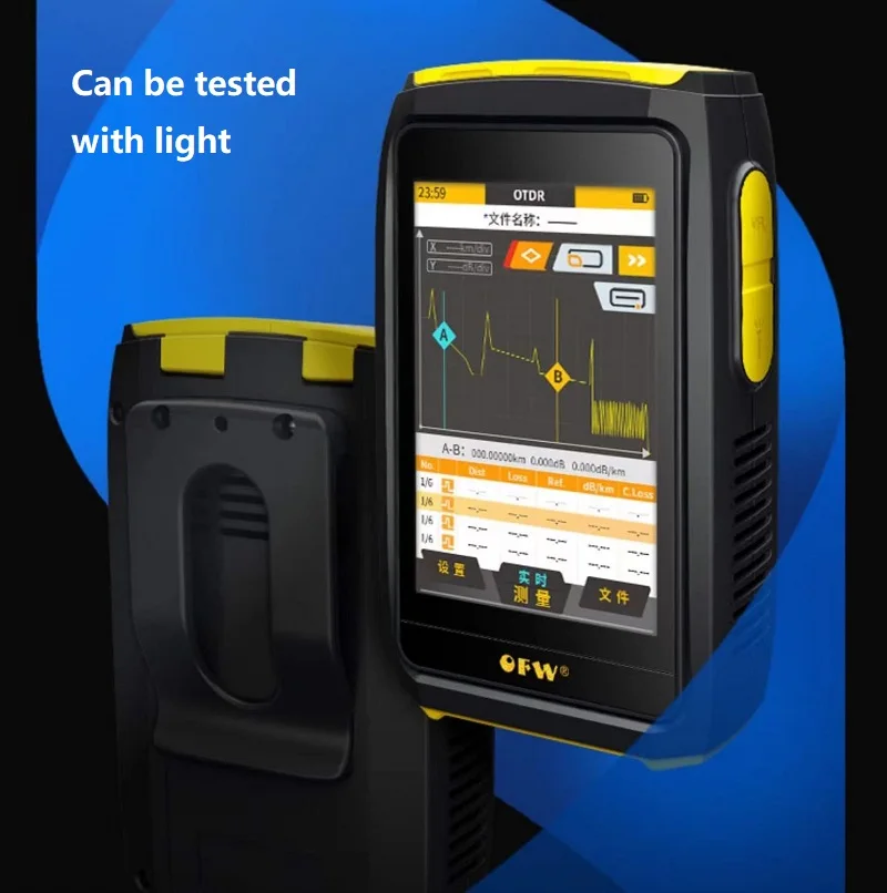 Tanie 2022 Mini OTDR Aktywny światłowód Test Na żywo 1550nm 20dB światłowód Reflektometr Ekran Dotykowy OPM VFL OLS światłowód Tester Ekran Dotykowy