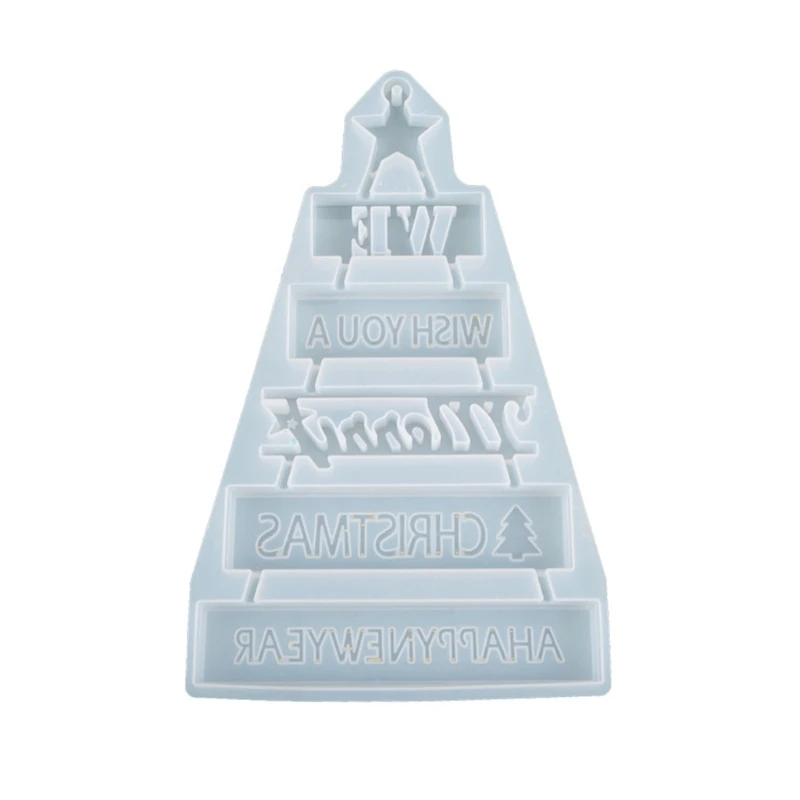 

Crystal Epoxy Resin Mold Christmas Tree Listed Decoration Pendant Silicone Mould A2UA