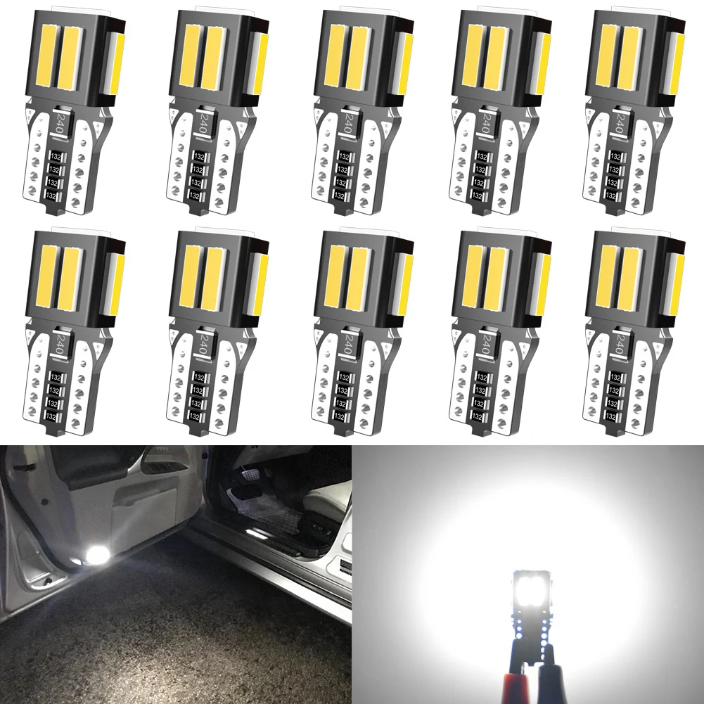 

10pcs Canbus W5W T10 LED 194 168 Car Clearance Parking Lights For BMW E46 E60 E90 Audi A3 8P 8L TT Mercedes Benz W203 W204 W210