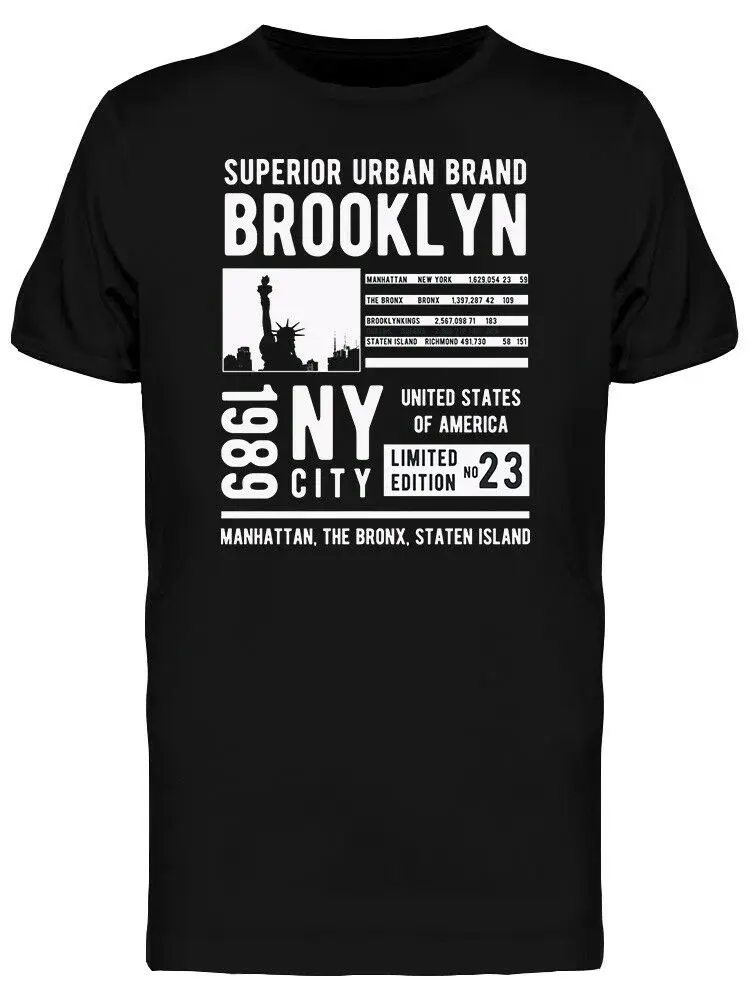 

Brooklyn 1989 Typography Men's T-Shirt Cotton O-Neck Short Sleeve T Shirt Size S-3XL
