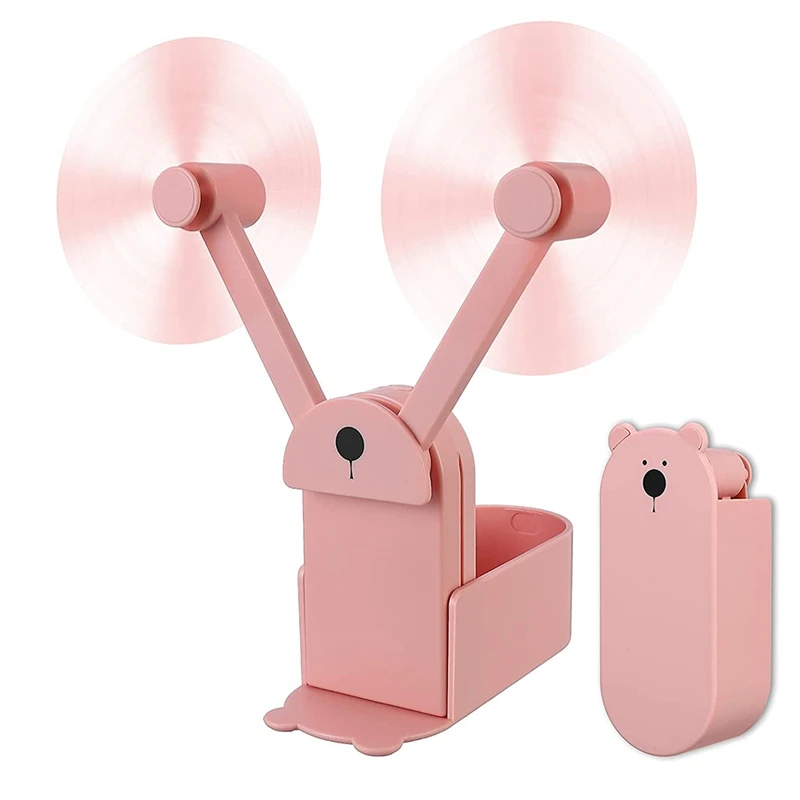 

Handheld Mini Fan Desktop Creative Outdoor Handheld Folding Storage Small Fan 3000Mah Can Be Used As A Power Bank