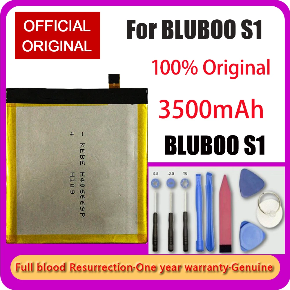

100% Original for Bluboo S1 3500mAh Li-ion Battery Inbuilt Replacement Battery for Bluboo S1 Smart Mobile Phone Tracking + Tools