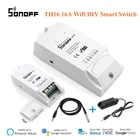 Интеллектуальный выключатель света SONOFF TH16 16A Беспроводной Wi-Fi DIY умный переключатель для eWelink монитор Температура влажности Автоматизация работать с Alexa Google Home