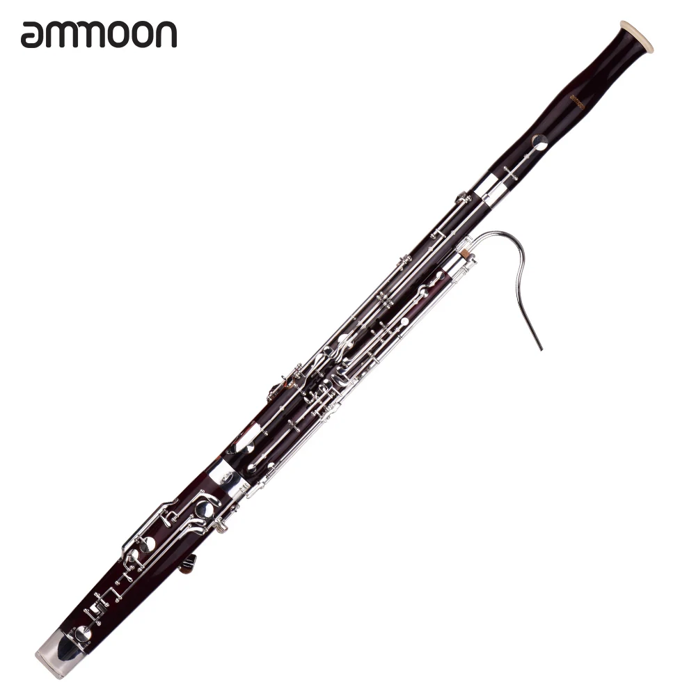 Ammoon C Ключ Bassoon кленовый деревянный корпус мельхиор ключи с серебристым