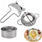 5 шт.компл. устройство для изготовления пельменей из нержавеющей стали, пресс для теста, роллер для пирога, Равиоли, наполнитель, ложка, обертка для пельменей, инструмент для изготовления формы