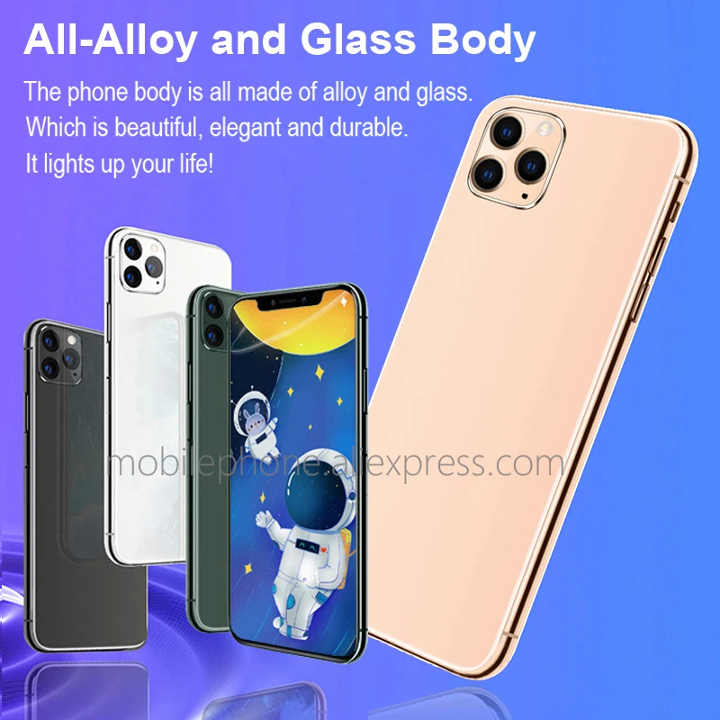 Смартфон Notch с большим экраном Android 6 5 дюйма металлический корпус