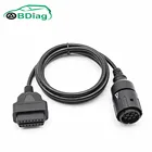 10-контактный адаптер для Мотоцикла BMW ICOM D Cable для BMW 10 Pin до 16Pin OBDII диагностический разъем для мотоцикла Удлинительный кабель для мотоцикла