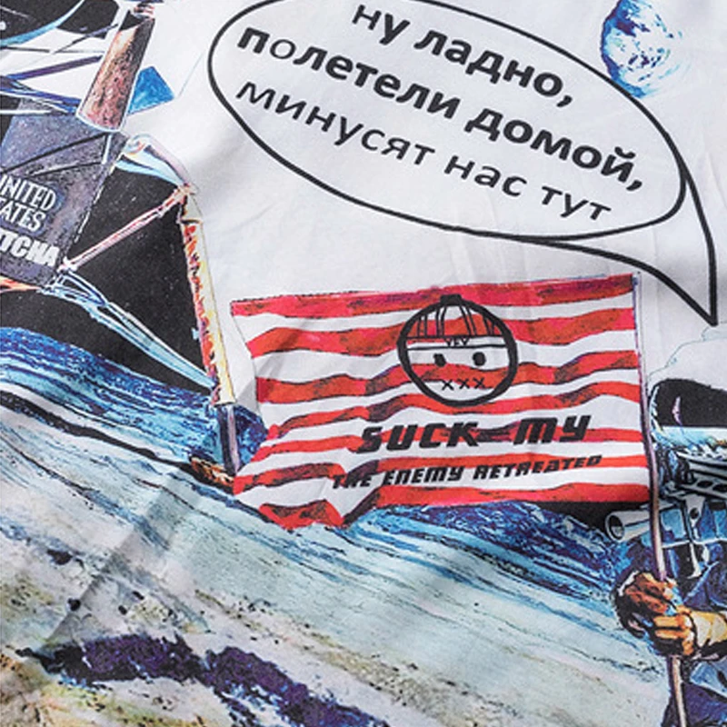 

ELKMU Harajuku Astronaut Space Print Shirts Hip Hop Streetwear Long Sleeve Shirt Fashion Casual Blouse Shirt Tops Male HE876