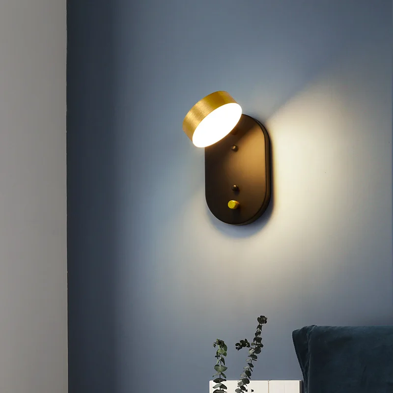 

Современная спальня сладкий светодиодный прикроватный настенный светильник Nordic простой коридор творческая личность гостиная столовая де...