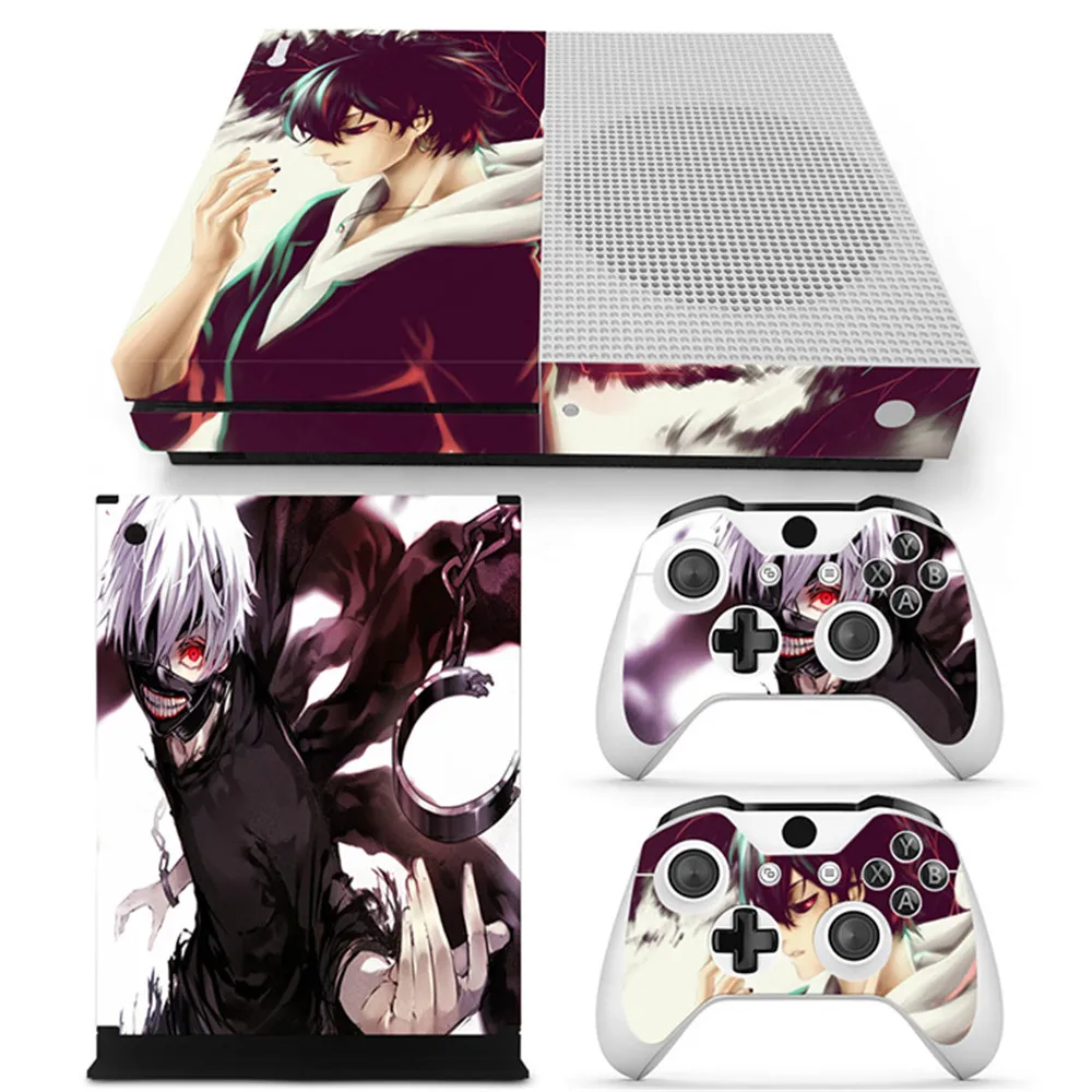 Красочная наклейка с принтом кожаная на консоль для xbox one s + 2 шт. Защитные чехлы