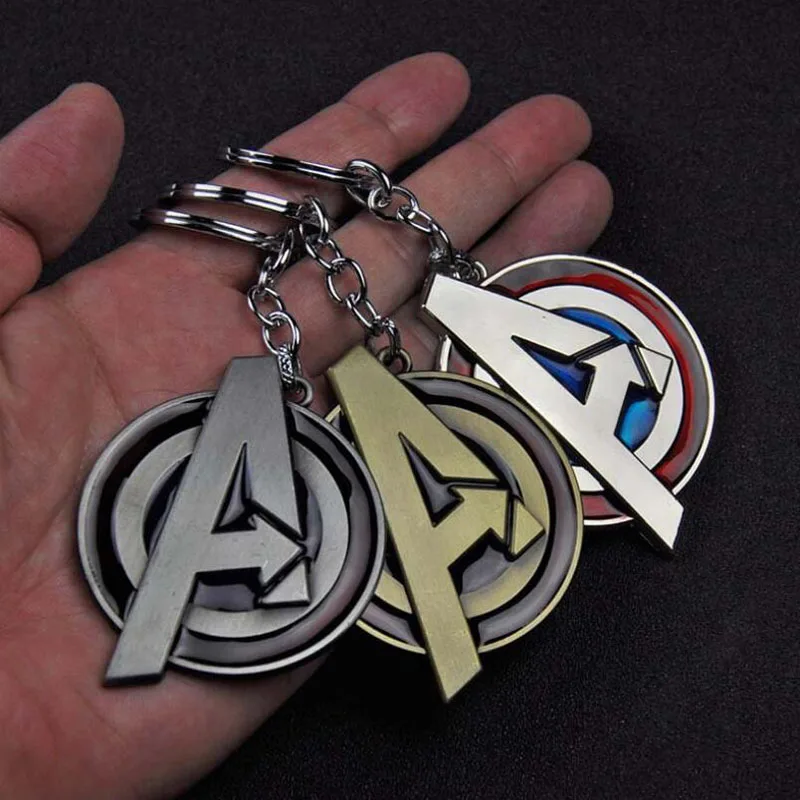 10 шт./партия модные ювелирные изделия брелок Супергерой Комиксов Marvel Капитан Америка логотип Мстители брелок для мужчин аксессуары