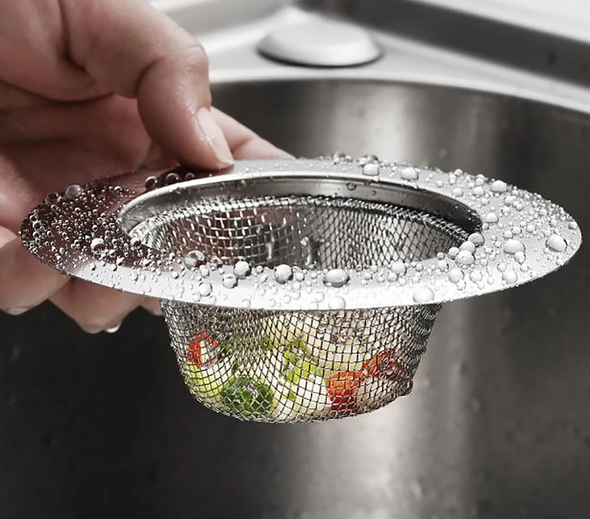 

Hair Filter / Kitchen Sink Stainless Steel Slag Screen / Sink Funnel / Sewer Floor Drain/ Anti-blocking Artifact/2 per Pack
