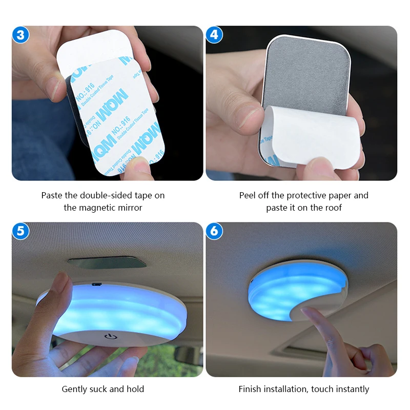 Внутренний светодиодный автомобильный светильник сенсорный для чтения