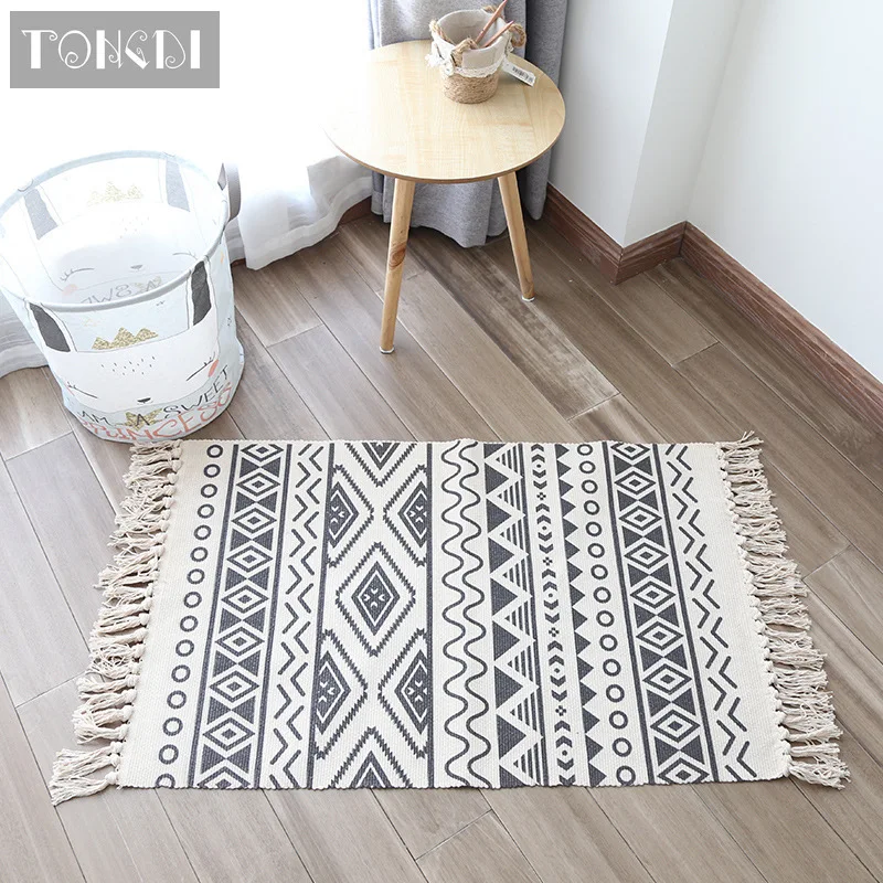 Тканый Ковер TONGDI в стиле бохо кружевной Противоскользящий элегантный