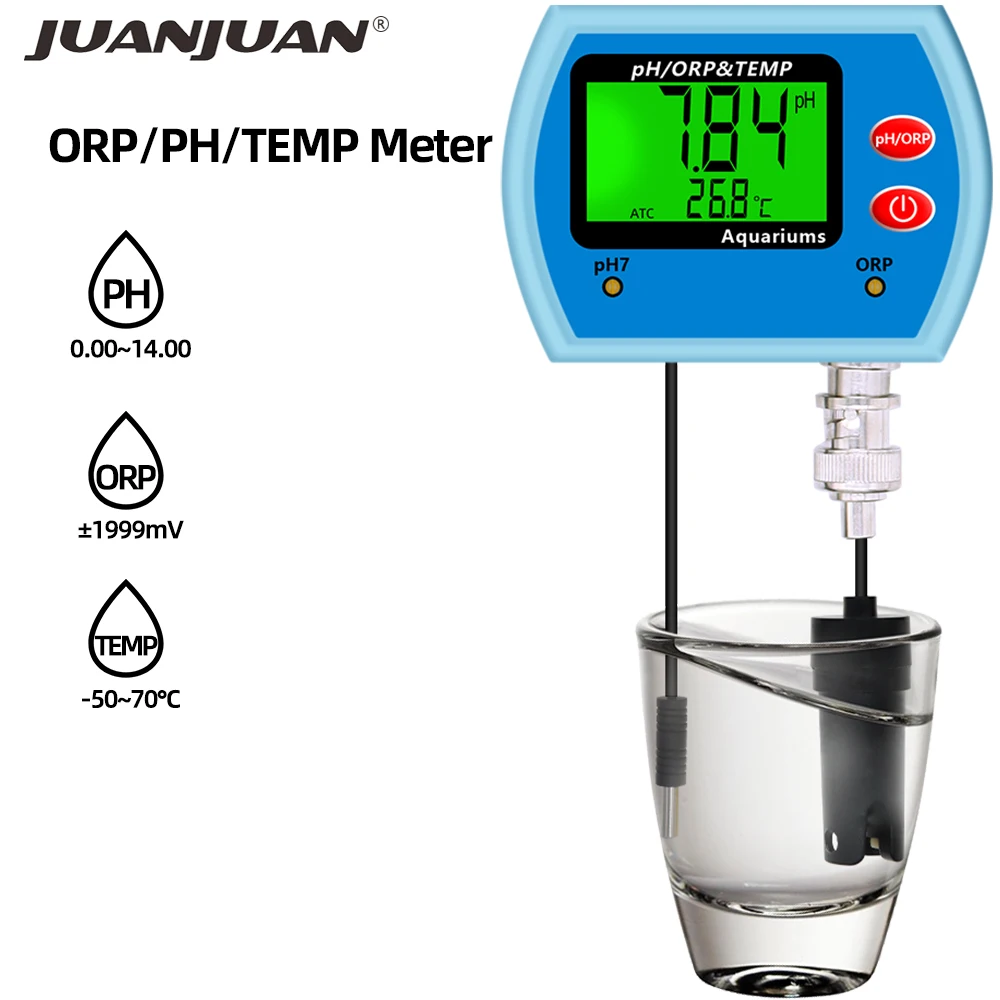 

3 in 1 PH/TEMP/ORP Meters PH Meter Redox Potential Tester ORP Detector PH Monitor Multi-Parameter Water Quality Test 20%off