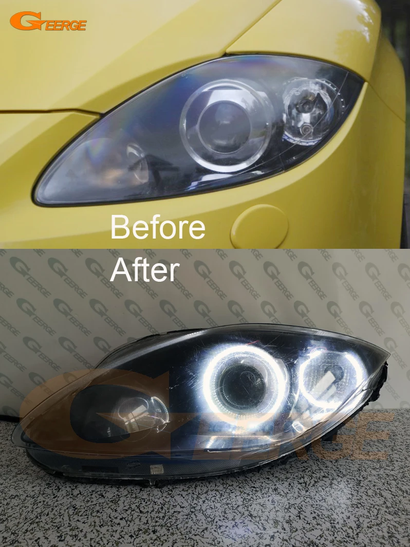 Для SEAT Altea leon Mk2 1P ультра яркий SMD комплект светодиодов глаза ангела halo кольца