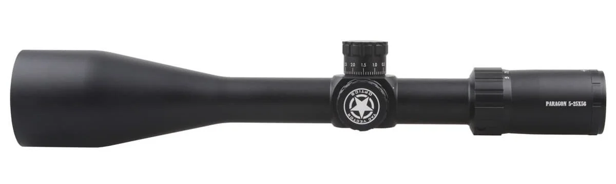 Vector Optics Paragon 5-25x56 Tactical 1/10 MIL Riflescope Sight with High Quality German Glass Reticle Honeycomb Sunshade Lock
