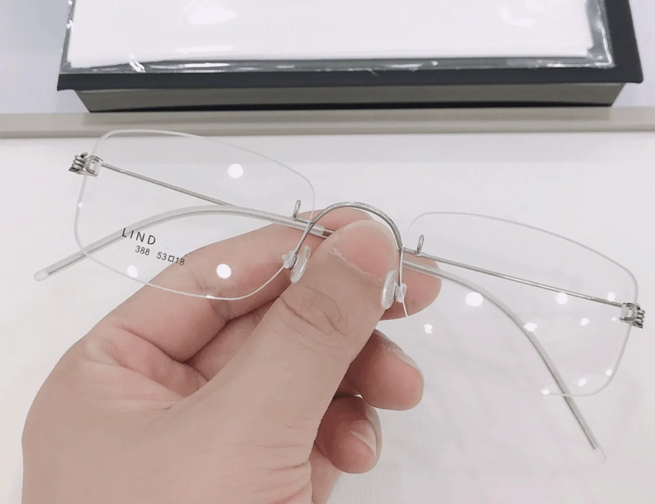 

LindB388 Glasses Frame Titanium Prescription Glasses Women Myopia Eyeglasses Frames for Men Vintage Denmark Designer Brand