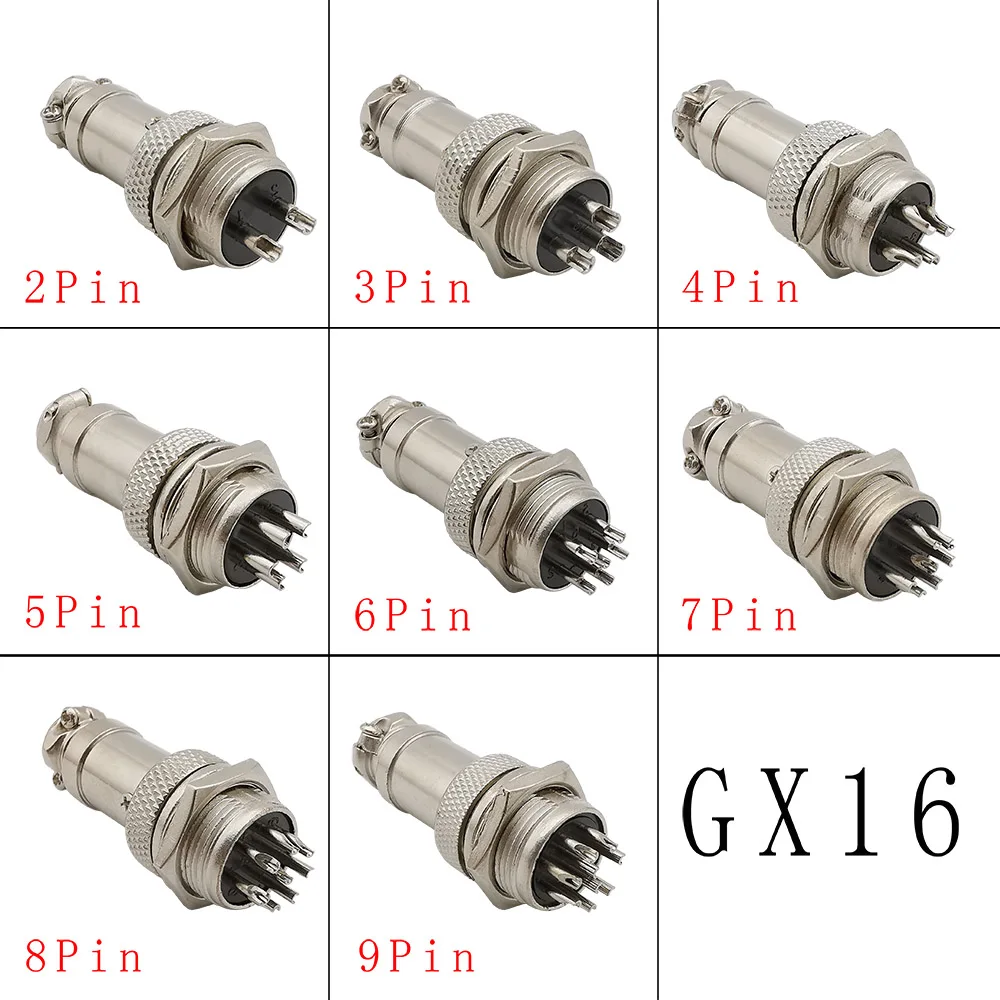 1 шт. GX16 2P 3P 4P 5P 6P 7P 8 Контактный Штекерный и гнездовой круглый авиационный
