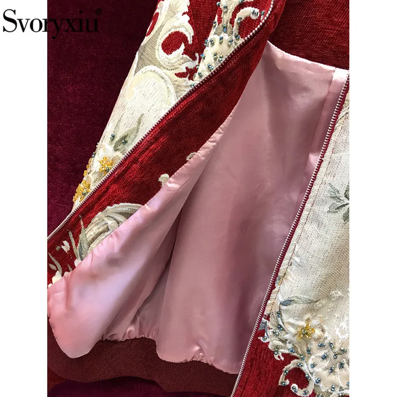 Svoryxiu модные дизайнерские осенне-зимние винтажные куртки пальто Женская доска с возможностью вытирания насухо жаккардовые куртки высокого класса верхняя одежда