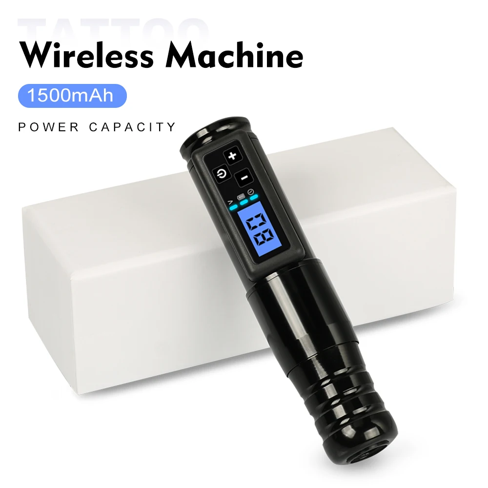 

Wireless Tattoo Machine Electric Portable Lithium Battery Pen Customized Coreless Motor 1500 mAh Replaceable Tattoo Accessories