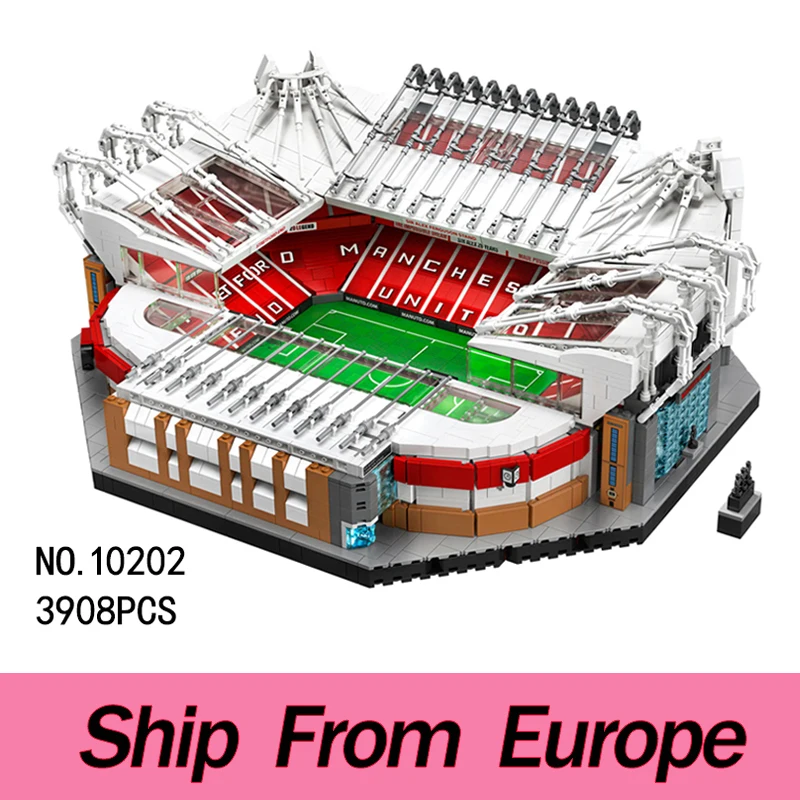 Городской вид улицы 10202 Набор конструктора для строительства Олд Траффорд Манчестерский игрушечный кирпичик Детский подарок Модель архитектуры Набор на.