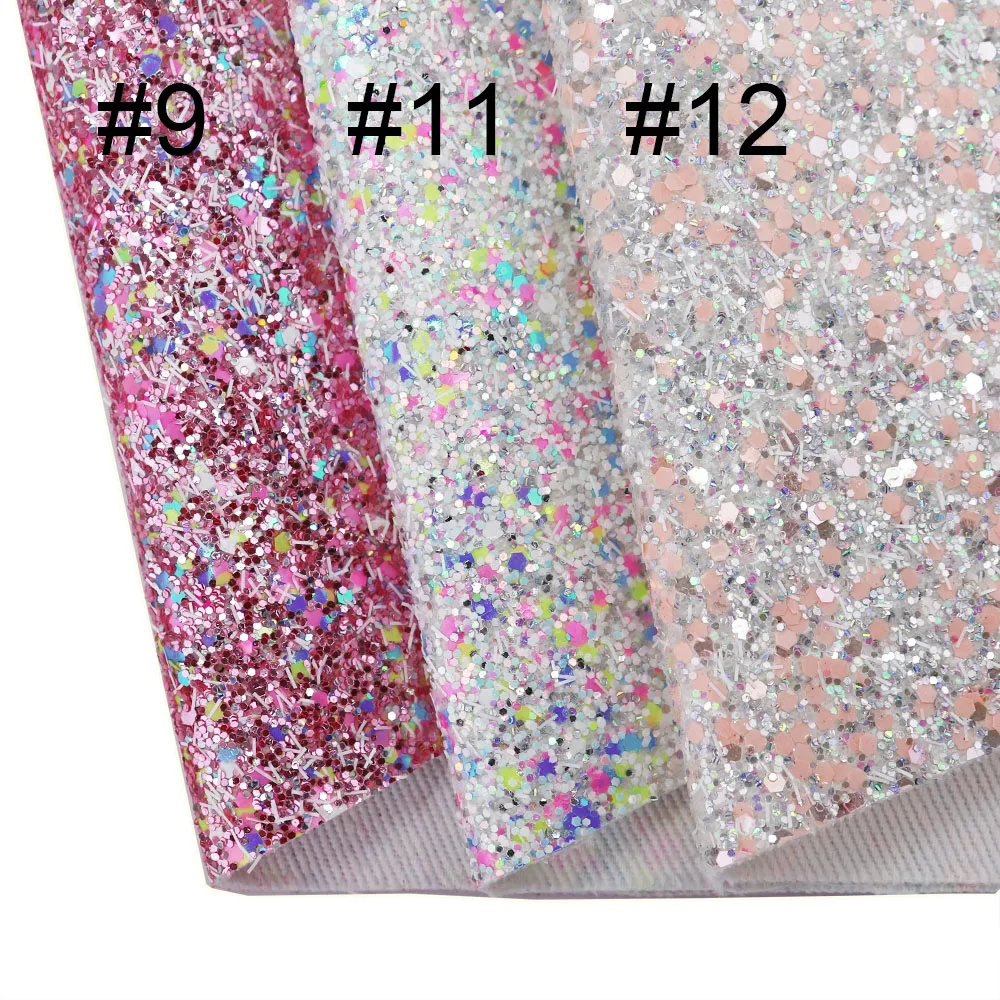 Большое шестигранное розовое объемное блестящее Кожаное украшение для бантов 30