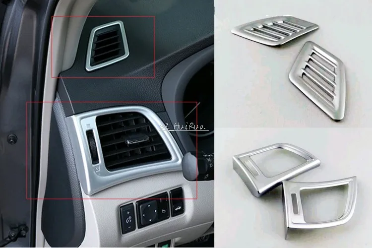 

4pcs Inner Upper+Side Air-condition Air Outlet Frame Cover Trim For Nissan Sentra Sylphy 2012 2013 2014 2015 2016