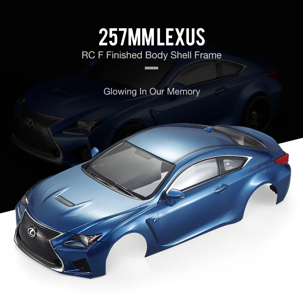 Чехол для радиоуправляемого автомобиля 48648 257 мм для LEXUS RC F готовая Рама корпуса 1/10 Электрический туристический Радиоуправляемый гоночный автомобиль diy запчасти