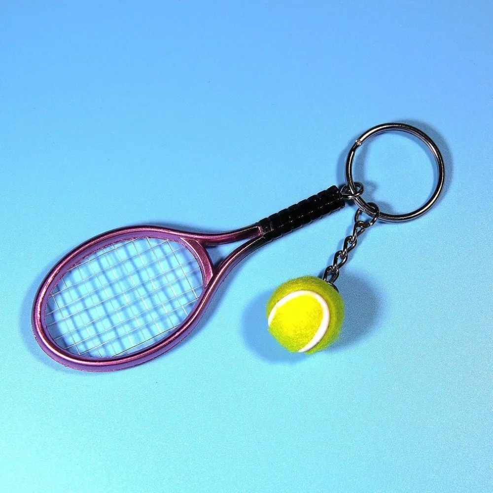 

Fashion Mini Tennis Racket Pendant Keychain Keyring Key Chain Ring Finder Holer Accessories Bike Keyring Novelty Gift hot