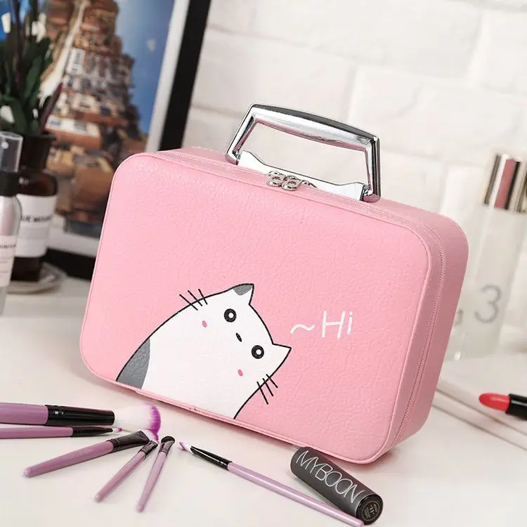 

Professional Women Makeup Organizer Travel Beauty Cosmetic Case For Make Up Lady's Storage Bag Nail Tool Box Suitcases