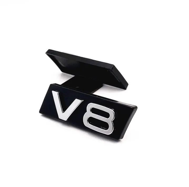 Серебряный стикер V6 V8 W12 для Audi A6 C6 C5 A4 A3 8P A1 A5 A7 A8 B6 B5 Q2 Q3 Q5 Q7 S3 S4 S5 S6 S8 R8 TT RS8 |