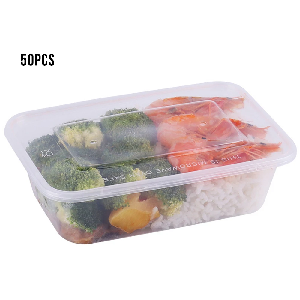 Утолщенной одноразовые квадратная коробка для обеда Пластик еды на вынос