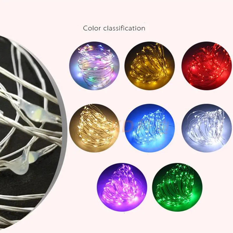 

Christmas Led String Lights 2M Fairy Tale Garland 6ft 5V USB Powered Outdoor Warm White/RGB Festival Wedding Party Decor