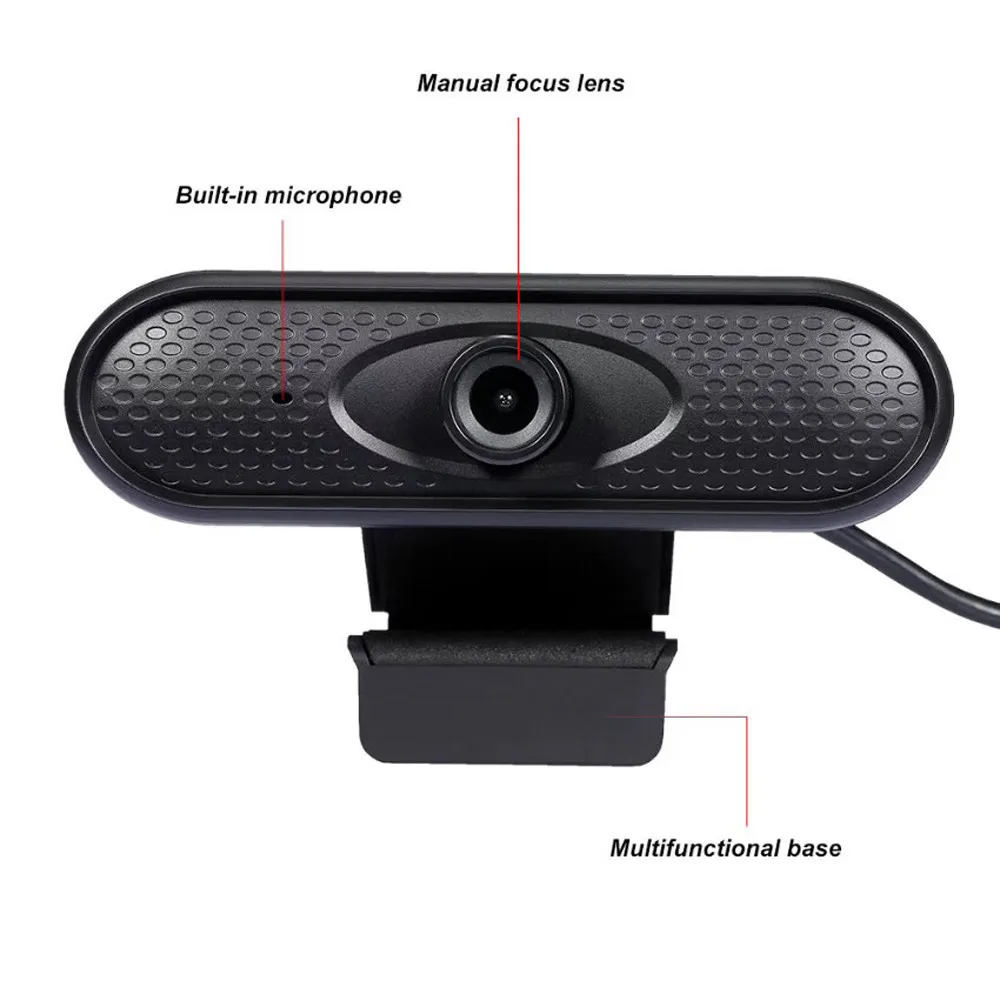 

Desktop Web Camera Auto focus 1080P HD Webcam with Mic Rotatable PC Computer WebCamera Cam Video Recording Work