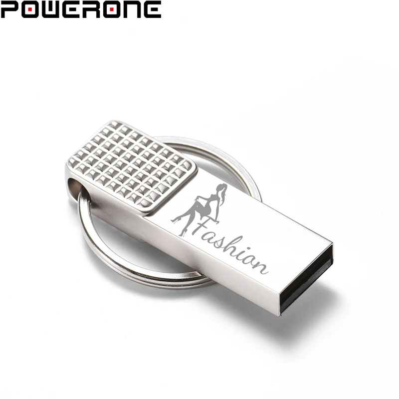 

USB-флеш-накопитель POWERONE металлический серебристый, 4/8/16/32/64 ГБ