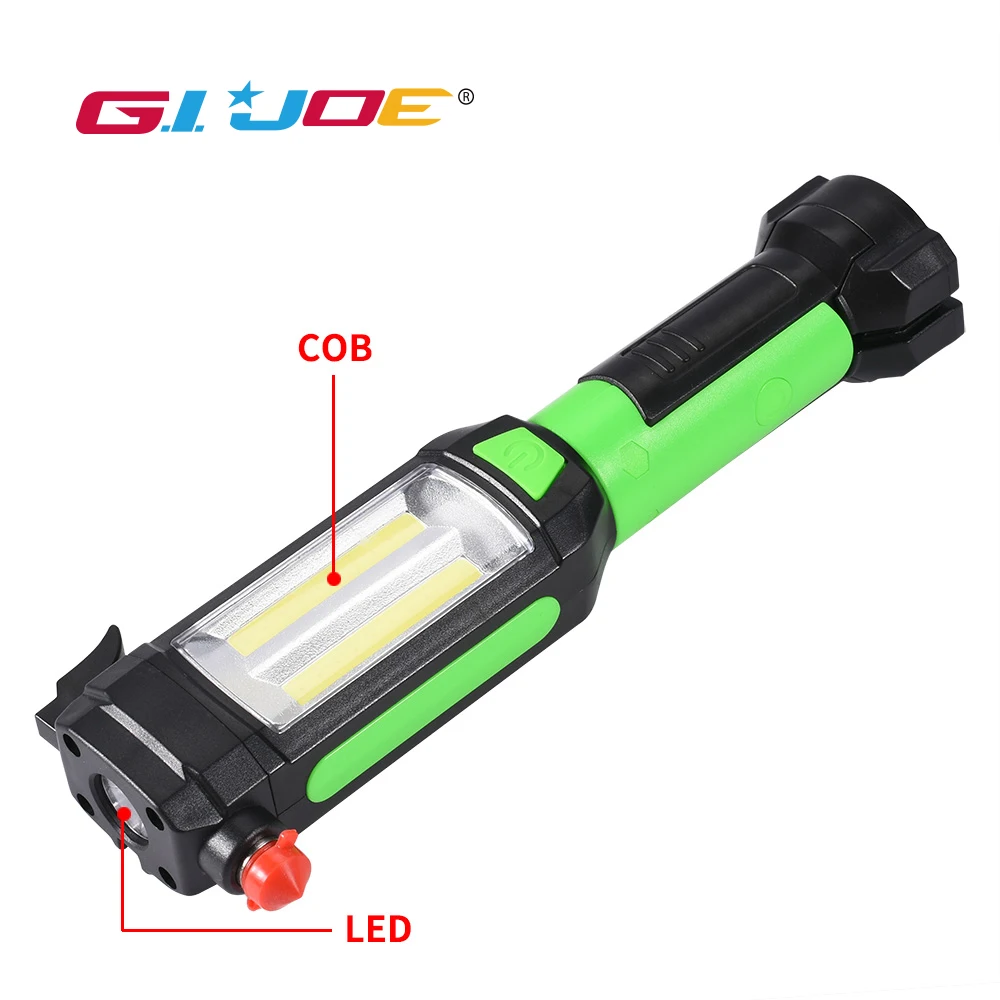 GIJOE cob портативный светильник аварийный молоток светодиодный рабочий встроенный