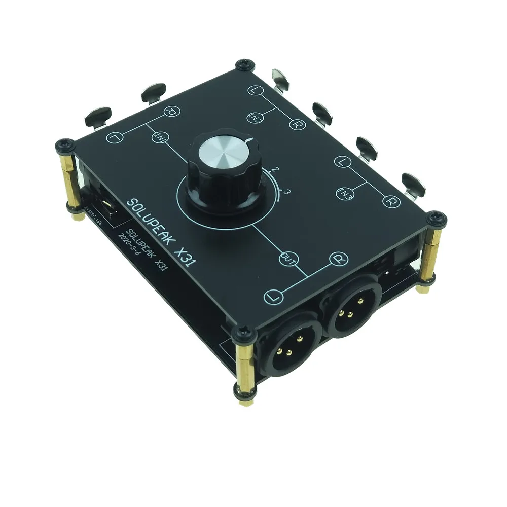 Селектор источников сигнала SOLUPEAK X31 3(1)-in-1(3)-Out XLR Балансирующий стерео аудио