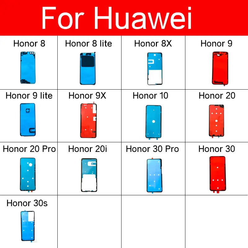 Задняя крышка корпуса батареи наклейка клейкая лента для Huawei Honor 8 9 10 Lite 8X 9X 20 20i 20Pro