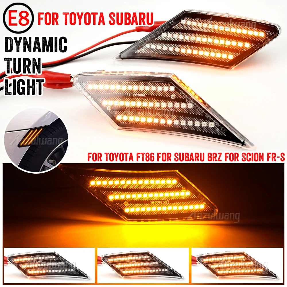 

Smoked /Crystal LED Side Marker Lamp Amber Turn Signal Light White Driving Light For Toyota 86 FT86 GT86 Scion FR-S