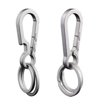 titanium carabiner key clip edc key ring loop hook titanium car keychain creative with corkscrew keychain pendant gift for man