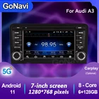 Автомобильный радиоприемник GoNavi для Audi A3 Android, стереоприемник 2 Din, сенсорный экран, автомобильный центральный мультимедийный Dvd-видеоплеер, система Carplay