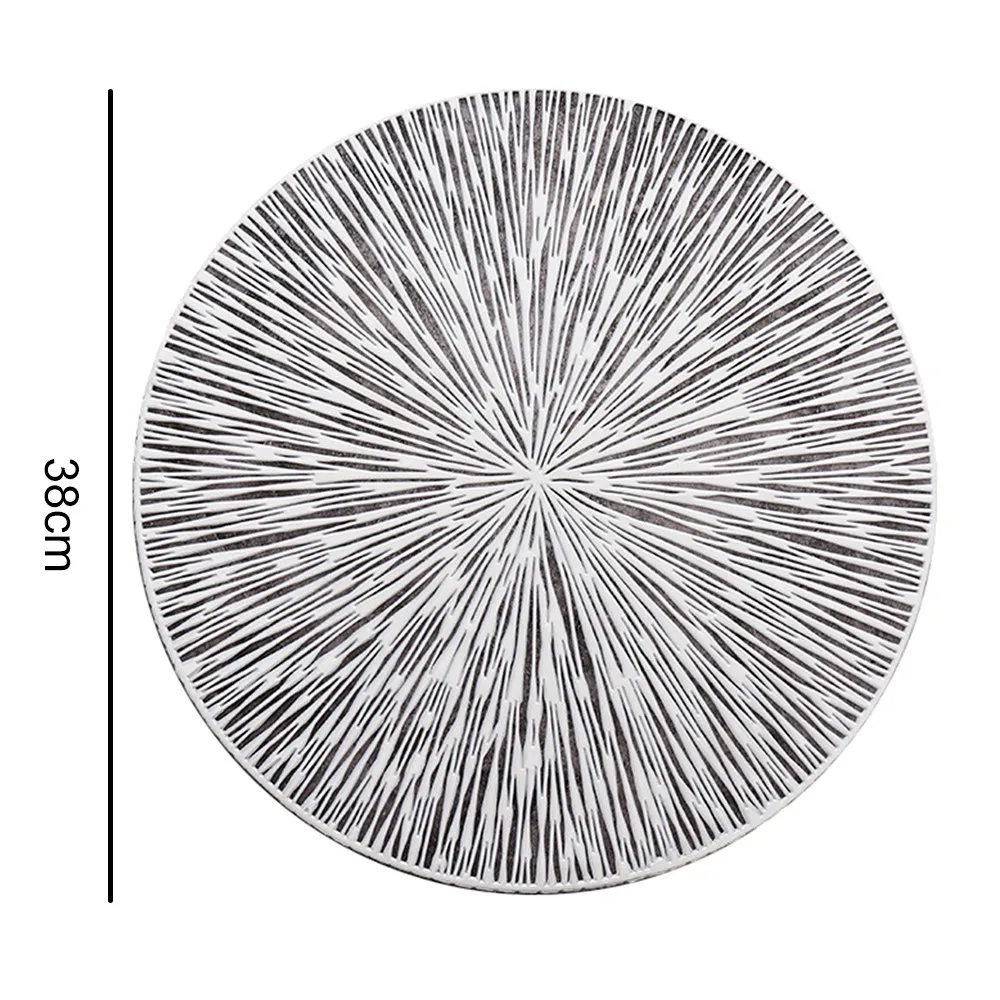 

PVC Hollow Round Placemat Waterproof Non Slip Dining Table Mats Heat Insulation Steak Plate Pad Coffee Cup Coaster Home
